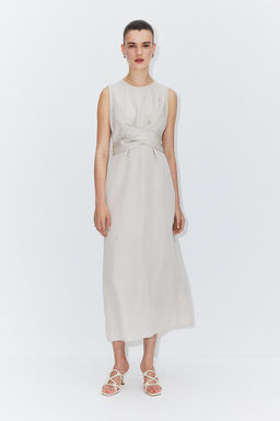 MAMA Vestido de lactancia en mezcla de lino - H&m фото 3