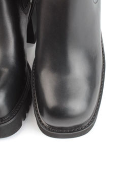 01-GZ6115-X81 BLACK Ботильоны демисезонные женские (натуральная кожа, байка) - Фабричный китай фото 9