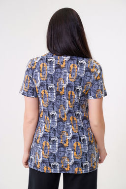 Туника женская из кулирки Наина газета макси - Амадэль фото 11