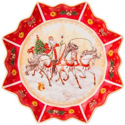 Блюдо "Тройка" 26 см красное 85-1737 #НовыйГод /АРТИ-М/