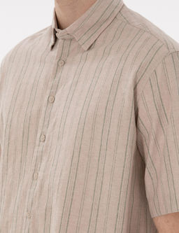 Рубашка Pierre Cardin Oversize лен хаки