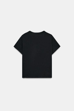 CAMISETA ALGOD?N MANGA CORTA / Carb?n - Zara фото 6