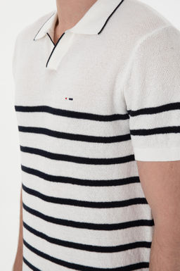 Erkek Slim Fit Polo Yaka Beyaz Ti__rt - U.s. polo assn фото 7