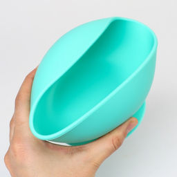 Тарелка детская, на присоске 300мл., Крошка Я, 12х8х5, бирюзовый  фото 2