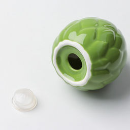 Перечница и солонка из керамики «Артишок», белая и зеленая 6 х 6.5 см, цвет белый-зелёный