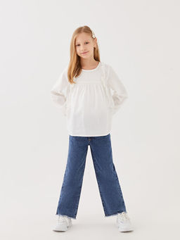 Basic Geni? Pa?a K?z ?ocuk Pantolon - Waikiki фото 2