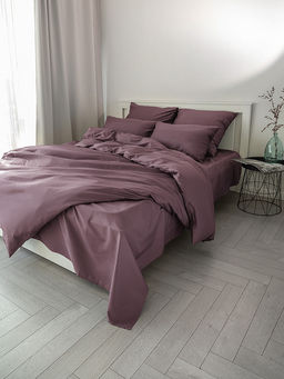 Пододеяльник сатин-страйп 145x210 пурпурный сатин - Denastia фото 8