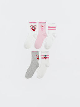Desenli K?z ?ocuk Soket ?orap 5li