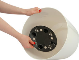 Горшок для цветов InGreen Winds D 340мм/40 л с дренажной вставкой 18,7л антрацит IG652210003