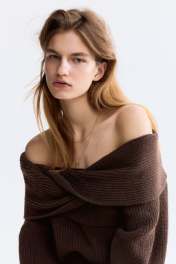 Jersey off-the-shoulder - H&m фото 2
