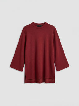 Dik Yaka Oversize Kad?n Sweatshirt Tunik