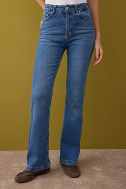 Mavi Yuksek Bel Comfort/Esnek Ispanyol Paca Flare Jeans TWOAW26JE00047