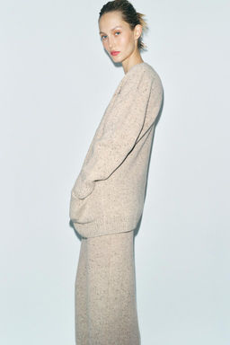100% WOOL OVERSIZE CARDIGAN - Zara фото 4