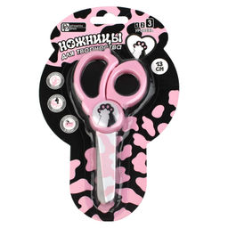 Ножницы для детей Феникс+, арт.72869/ 24 КОТОЛАПЫ (розовый, 13x5,6 см, нержавеющая сталь, асимметрич