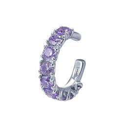 Кафф с сиреневым кварцем из серебра