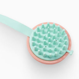 ETHERA Массажная силиконовая щётка для мытья головы, розовый  фото 4