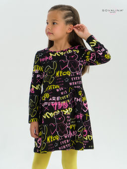 Платье Эля неоновые мишки - Sovalina фото 12