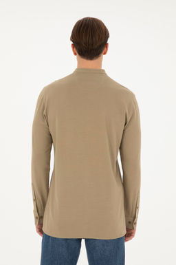 Мужской вязаный кардиган цвета хаки - U.s. polo assn фото 12
