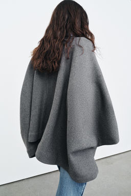 ZW COLLECTION WOOL BLEND CAPE LIMITED EDITION - Zara фото 3