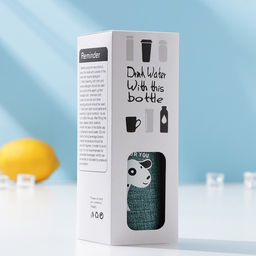 Бутылка для воды «Гусь», 300 мл, 6×17 мл, в чехле, стекло, голубая, прозрачная