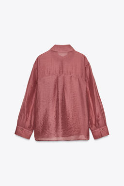 SEMI-SHEER OVERSIZE FLOWING SHIRT - Zara фото 17