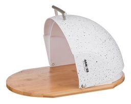 Хлебница Agness Native деревянная с пластиковой крышкой 36×26×20 см  фото 3