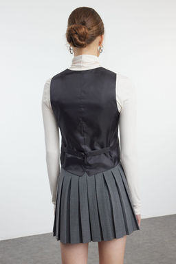 TRENDYOLMILLA Antrasit Basic Duz/ Crop Regular Dokuma Yelek TWOAW25YE00058 фото 5