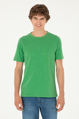 Мужская зеленая базовая футболка