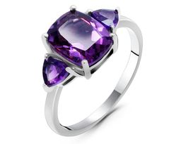 Кольцо из серебра аметист, Джени