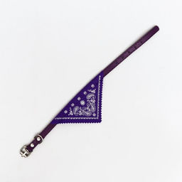 Ошейник с косынкой 32 х 1 см, ОШ 22-28, фиолетовый - Пижон фото 3