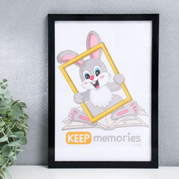 Фоторамка для фото 21×30 см Keep memories «Формат», чёрная, пластик, (пластиковый экран)