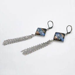 Серьги из муранского стекла AZURE FLAME LS3370 - Vloes фото 3