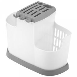 Подставка для столовых приборов пластмассовая 19х25х14,5см, смоки (Россия)