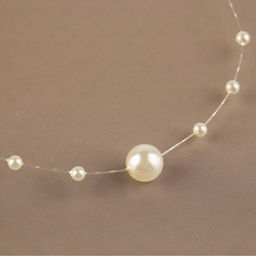 Жемчуг на леске, 3/8 мм, 9±0.5 м, цвет молочный