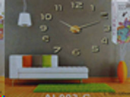 Часы настенные 3D наклейка 100-120 см / ZH002G/3 /уп 50/ золото