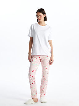 Beli Lastikli Desenli Kad?n Pijama Alt?