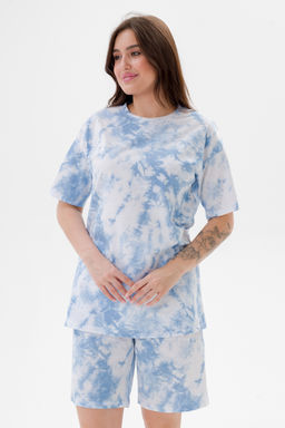 Костюм из кулирки унисекс дым голубой макси - Амадэль фото 5