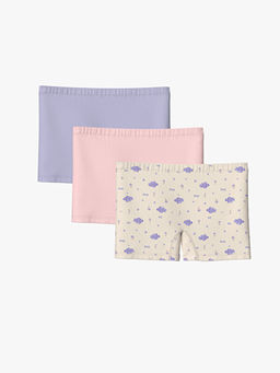 Bask?l? K?z ?ocuk Boxer 3l?