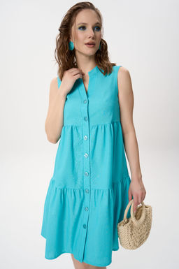 Сарафан Жаркое лето (бирюзовый) - Эльза фото 17