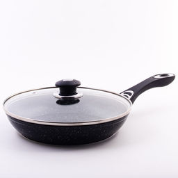 3769-1 Сковорода 28 см с мрам.покр. с крышкой (х6)