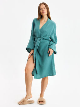 Халат домашний женский KAFTAN Basic, размер 44-46, зелёный