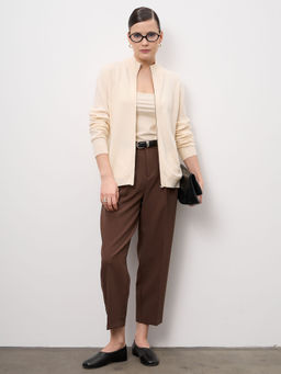 Кардиган из кашемира женский 08482 кремовый