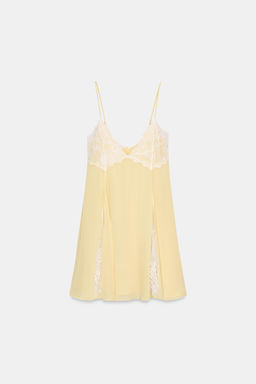 SHORT DRESS WITH CONTRAST LACE - Zara фото 6