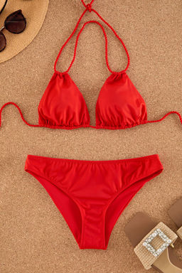 TRENDYOLMILLA Lacivert Ucgen Biyeli Regular Bikini Tak?m? TBESS25BT00072  фото 9