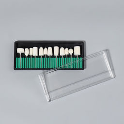 Фрезы войлочные для маникюра в пластиковом органайзере, 12 шт.