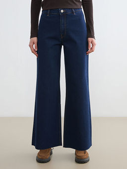 Wideleg Kad?n Jean Pantolon