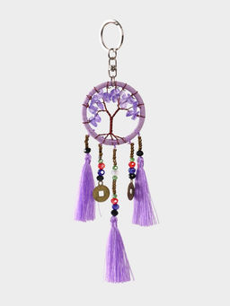 Брелок ловец снов «Древо», 19 см, сиреневый