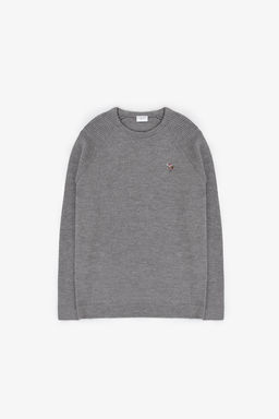 Erkek Regular Fit Bisiklet Yaka Gri Kazak - U.s. polo assn фото 6