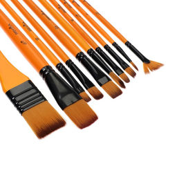 Набор кистей для рисования, синтетика, 10 штук, круглые, плоские, в пенале на молнии, международный размер