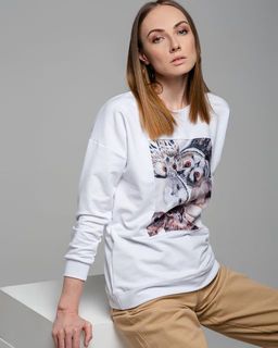 Удлинённый свитшот со вставкой ASTP016, джемпер, футер - Sahar art lab фото 6